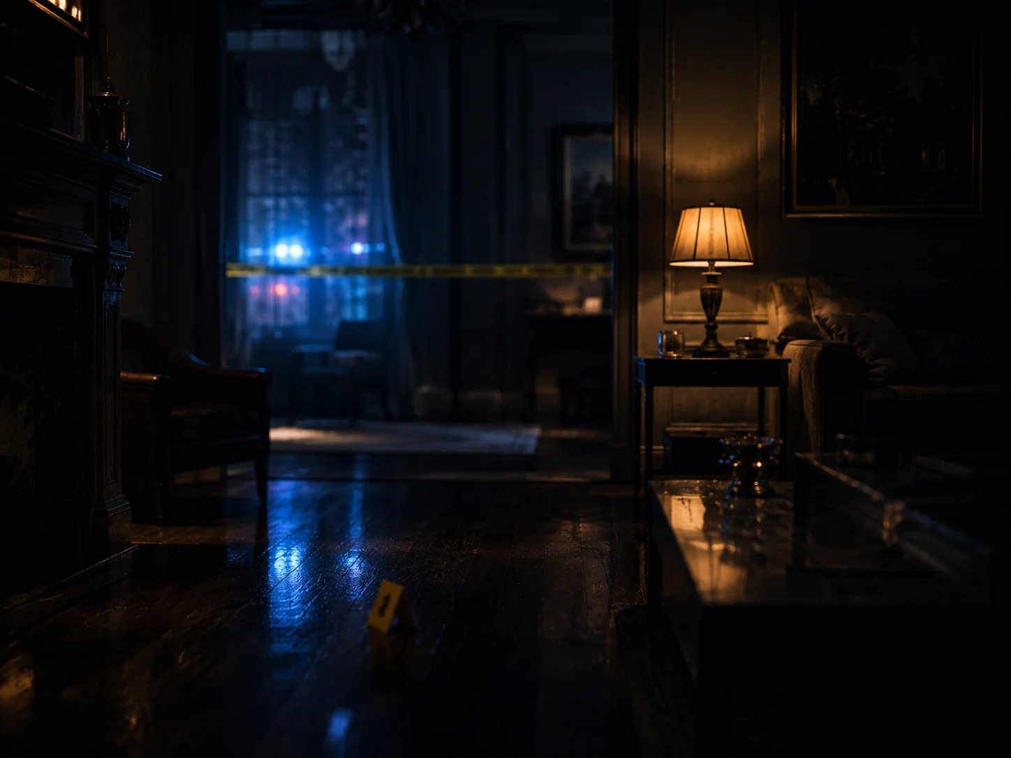 Dark investigative setting representing warrant and surrender planning