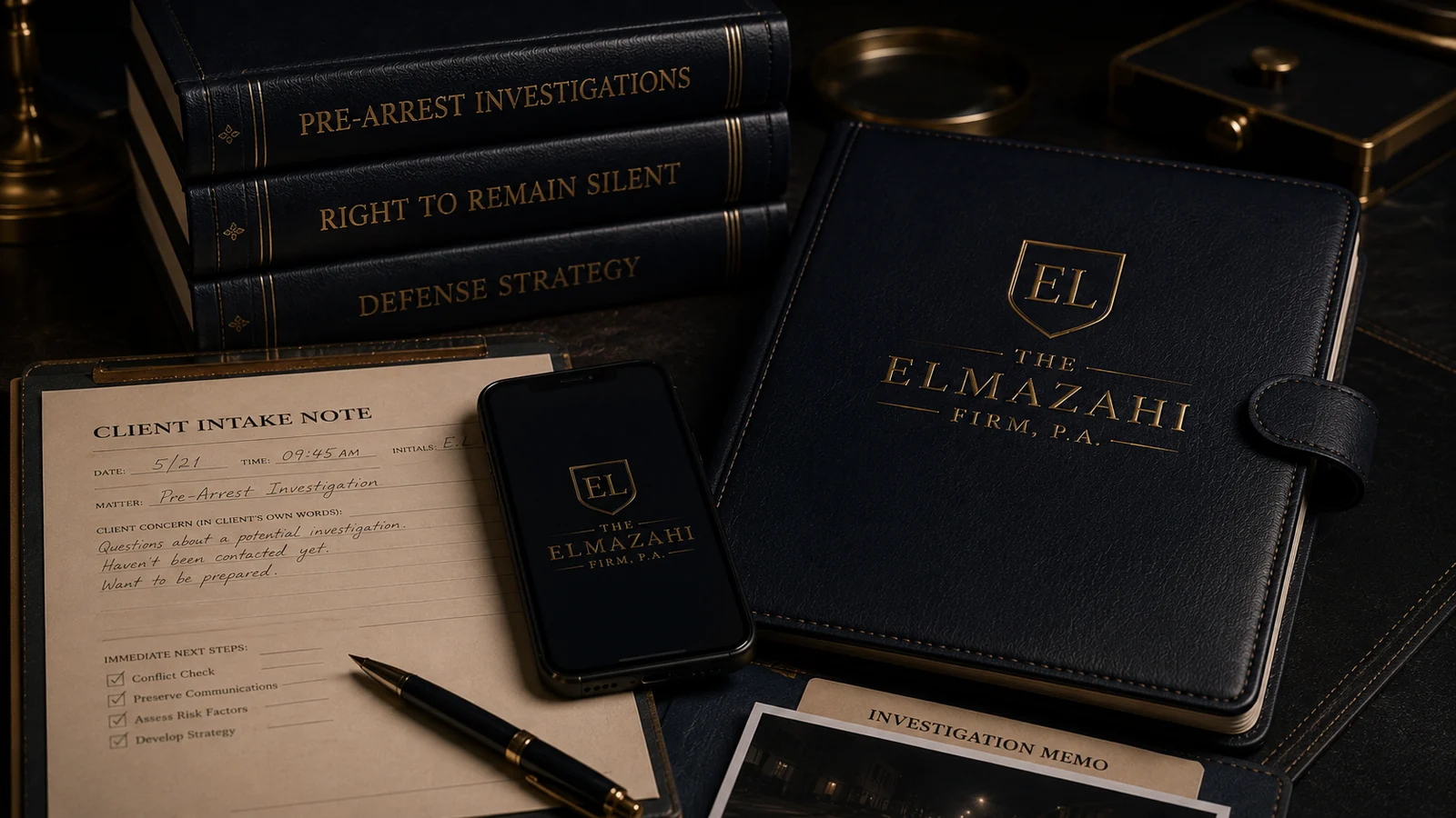 Pre-arrest investigation materials prepared for defense review
